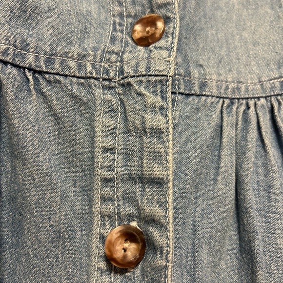 Rare Vintage FADS Denim Button Down Fit and Flare Midi Dress - Size Small - Picture 4 of 5